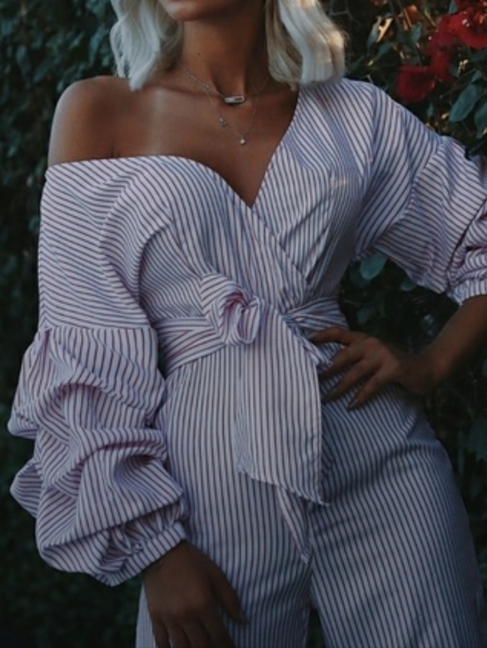 ⬇️VIVA | Gathered Sleeve Jumpsuit